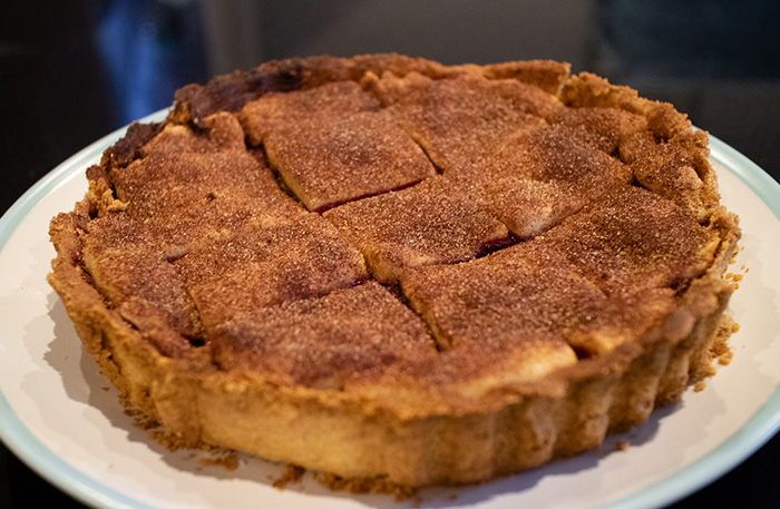 Strawberry & gooseberry pie